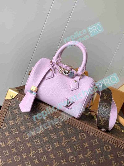  2024 Best Replica L---V Speedy 18 Purple Women Bag M24598 